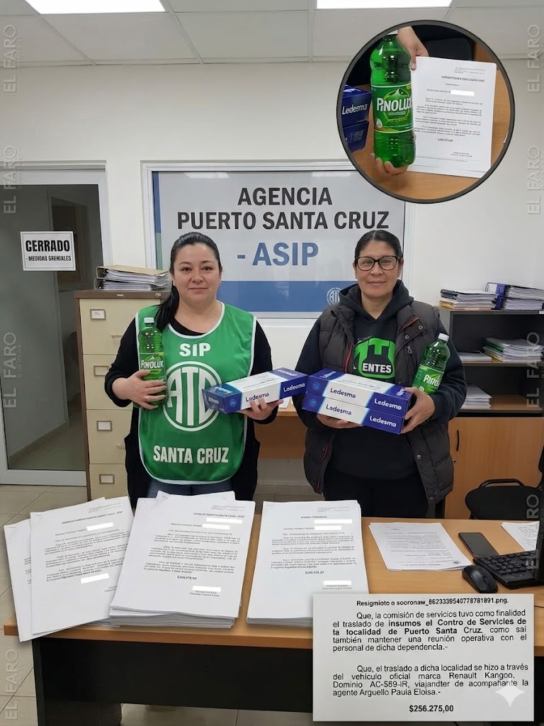 Dos resmas de papel, un Pinolux... ¡y la esposa del Director viajando con viáticos pagos por todos!